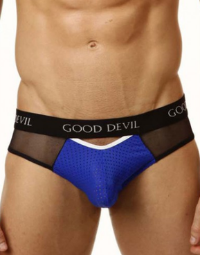 Good Devil Mesh Pouch Bikini Black/Royal Blue